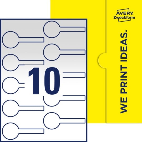 10 stk. etiketter pr. ark.