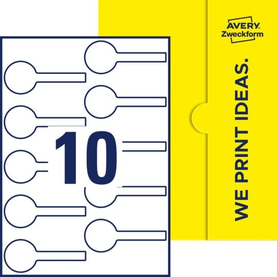 10 stk. etiketter pr. ark.