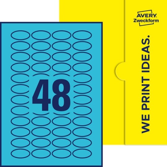 48 stk. etiketter pr. ark.