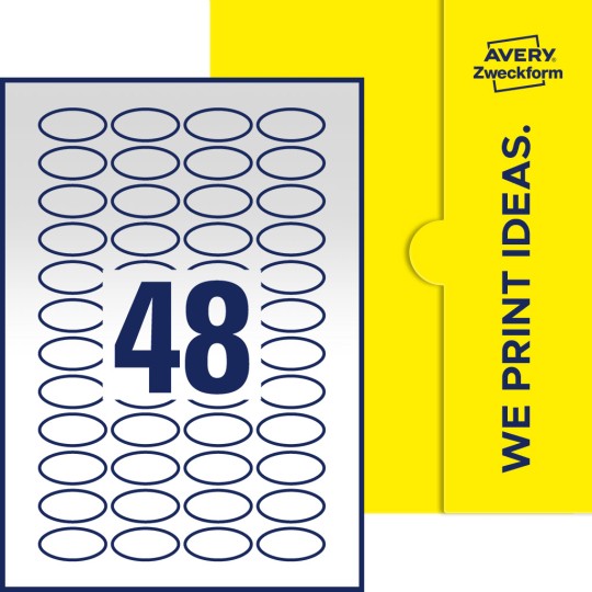 48 stk. etiketter pr. ark.