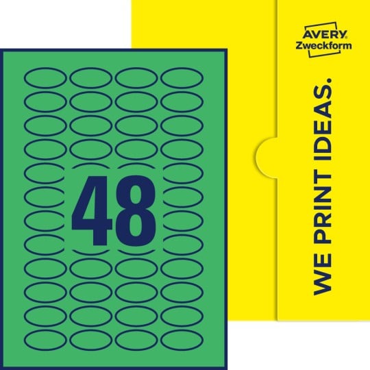 48 stk. etiketter pr. ark.
