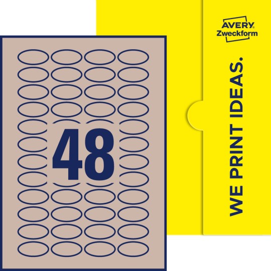 48 stk. etiketter pr. ark.
