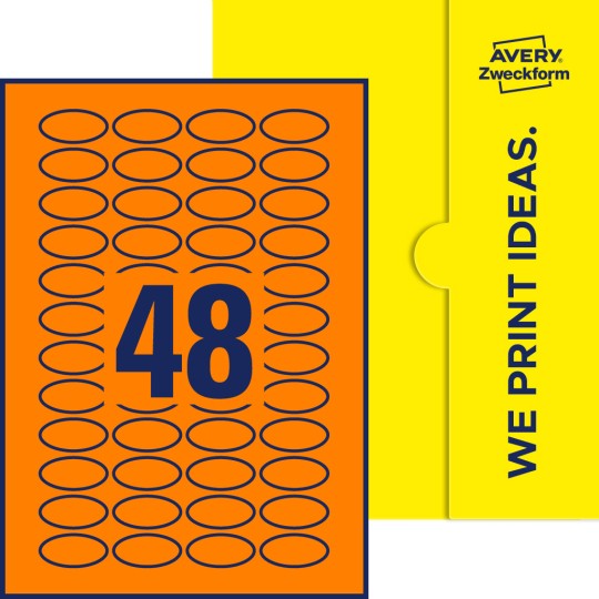 48 stk. etiketter pr. ark.