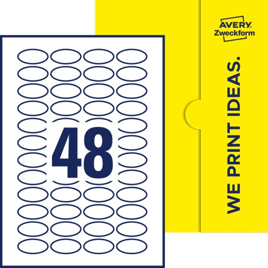 48 stk. etiketter pr. ark.
