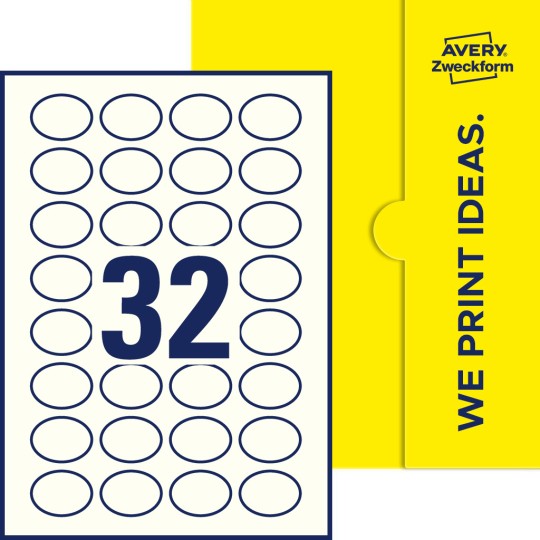 32 stk. etiketter pr. ark.