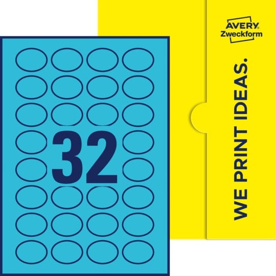 32 stk. etiketter pr. ark.
