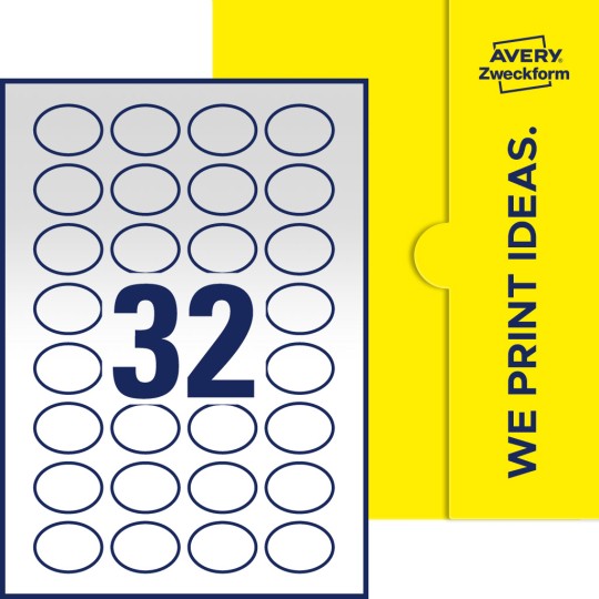 32 stk. etiketter pr. ark.