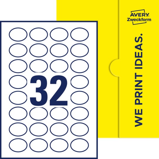 32 stk. etiketter pr. ark.