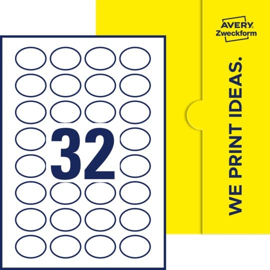 32 stk. etiketter pr. ark.