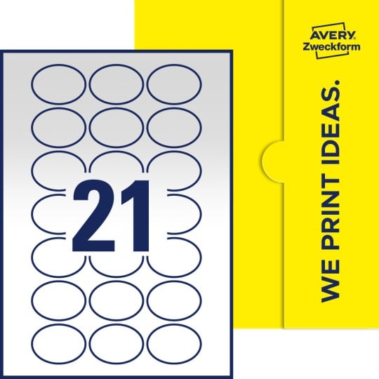 21 stk. etiketter pr. ark.