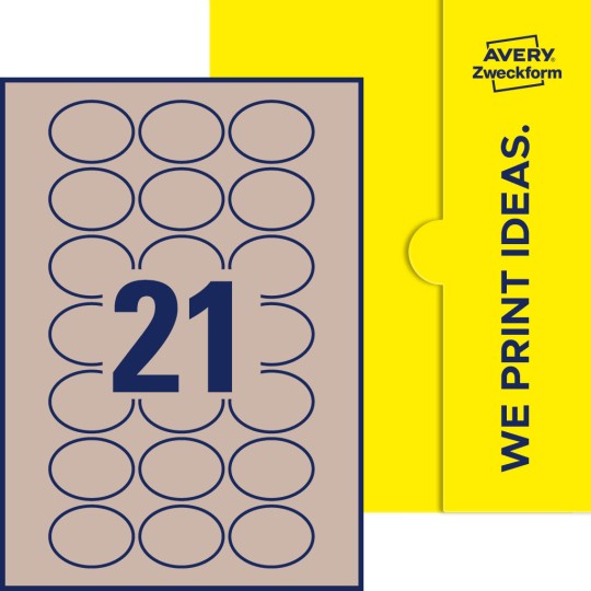 21 stk. etiketter pr. ark.