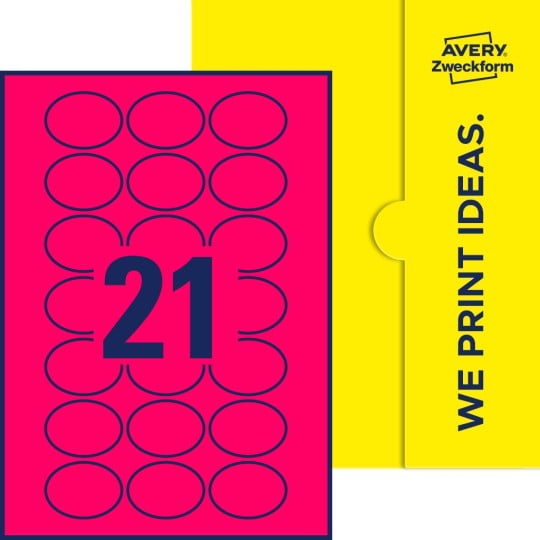 21 stk. etiketter pr. ark.