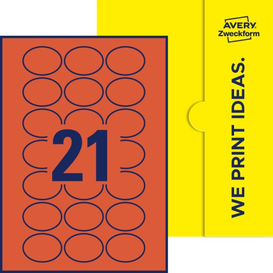 21 stk. etiketter pr. ark.