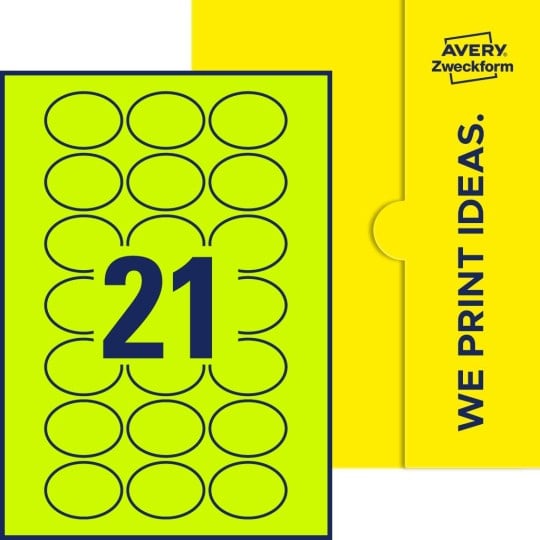 21 stk. etiketter pr. ark.