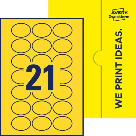 21 stk. etiketter pr. ark.
