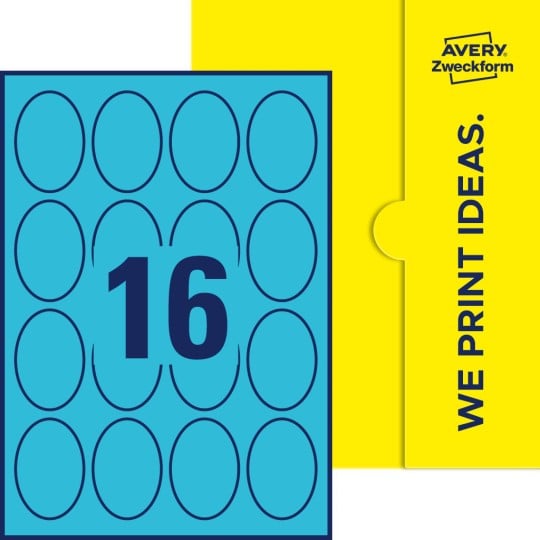 16 stk. etiketter pr. ark.