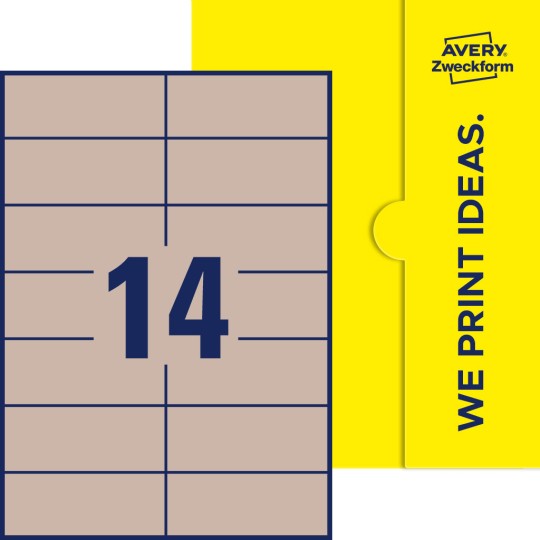 14 stk. etiketter pr. ark.