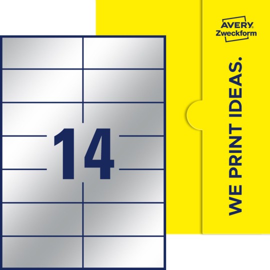 14 stk. etiketter pr. ark.