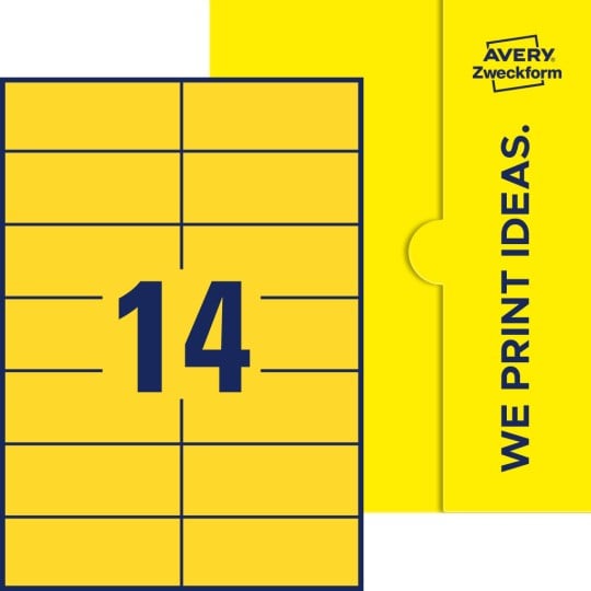 14 stk. etiketter pr. ark.