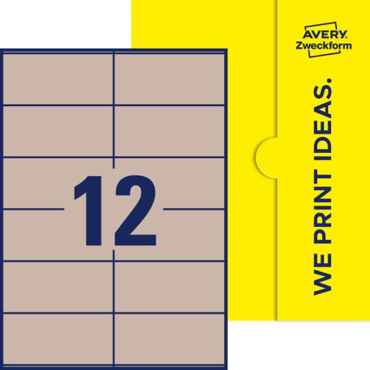 12 stk. etiketter pr. ark.