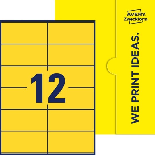 12 stk. etiketter pr. ark.