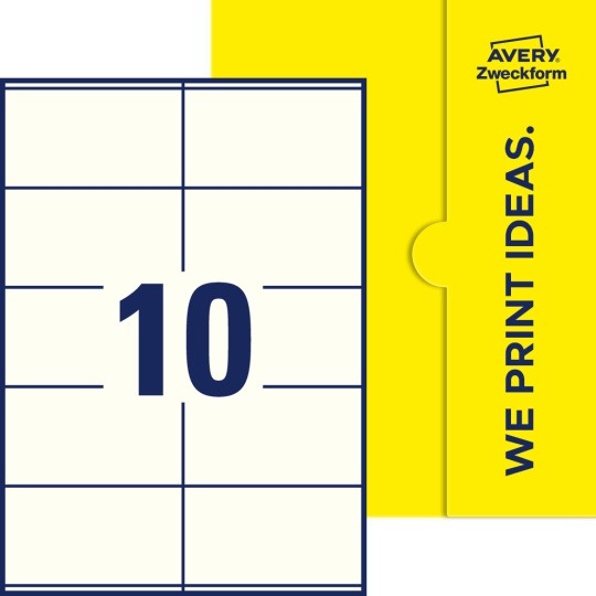 10 stk. etiketter pr. ark.
