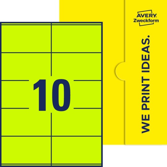 10 stk. etiketter pr. ark.