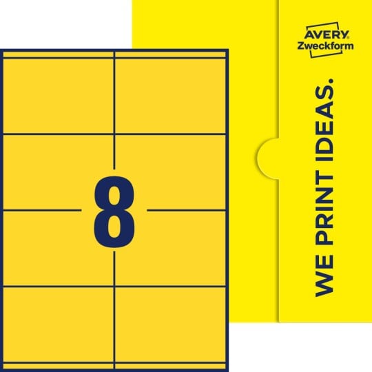 8 stk. etiketter pr. ark.