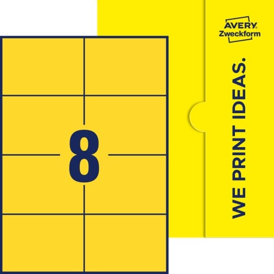 8 stk. etiketter pr. ark.
