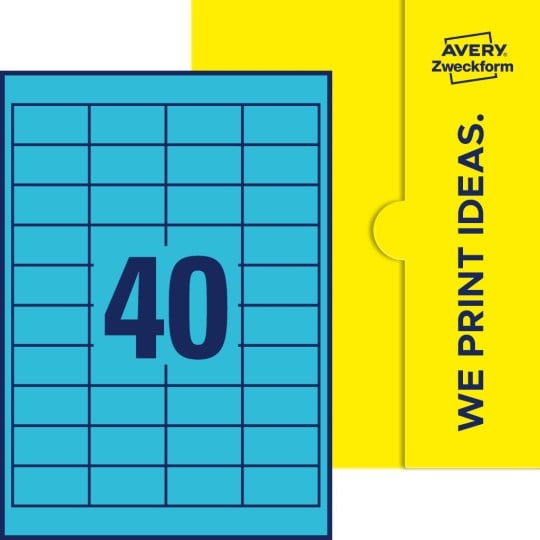 40 stk. etiketter pr. ark.
