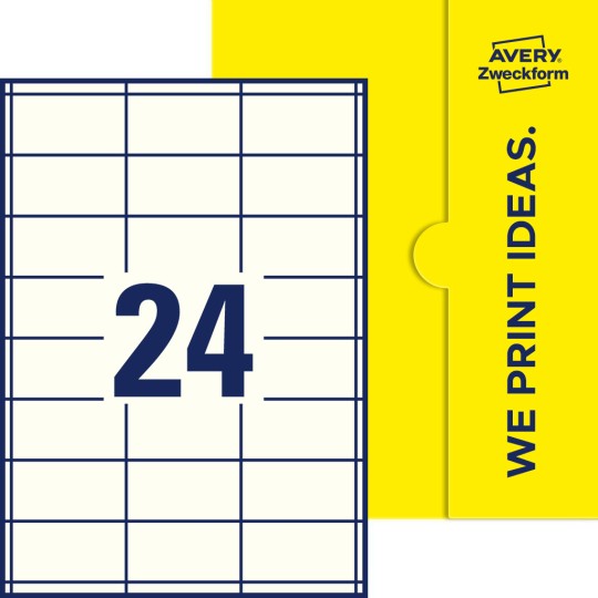 24 stk. etiketter pr. ark.