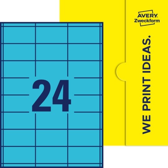 24 stk. etiketter pr. ark.