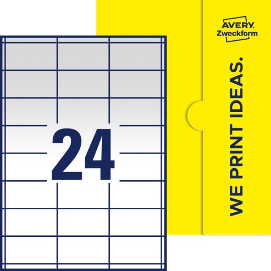 24 stk. etiketter pr. ark.