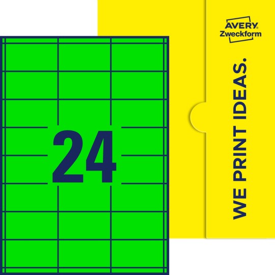 24 stk. etiketter pr. ark.