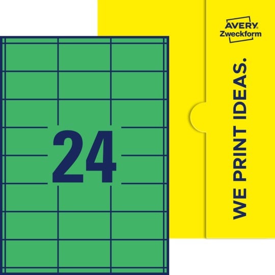 24 stk. etiketter pr. ark.
