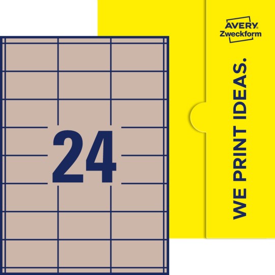 24 stk. etiketter pr. ark.