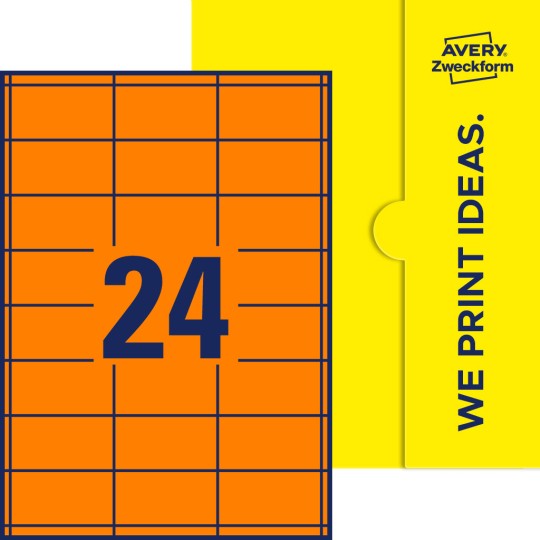24 stk. etiketter pr. ark.