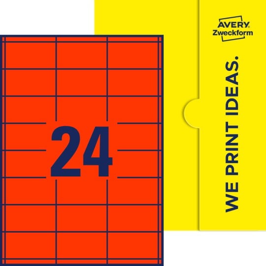 24 stk. etiketter pr. ark.