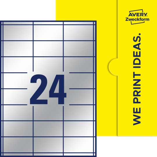 24 stk. etiketter pr. ark.