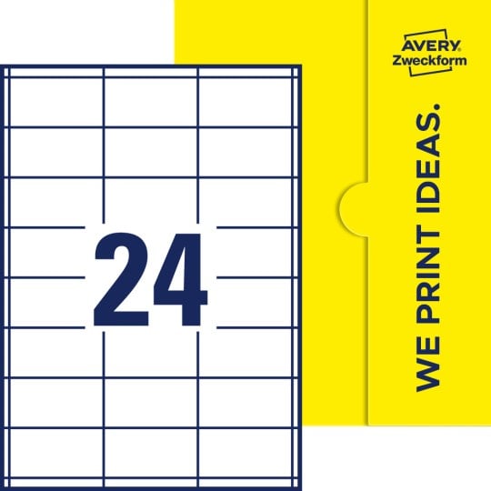 24 stk. etiketter pr. ark.