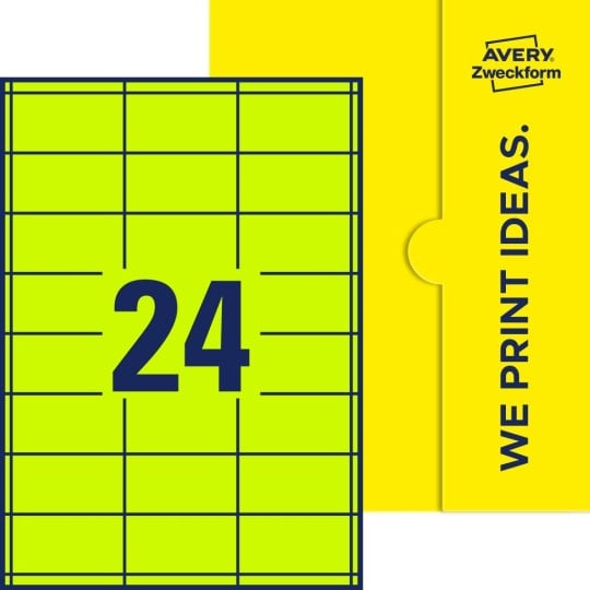 24 stk. etiketter pr. ark.