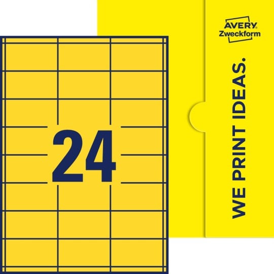 24 stk. etiketter pr. ark.