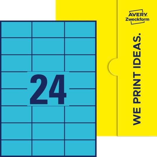 24 stk. etiketter pr. ark.