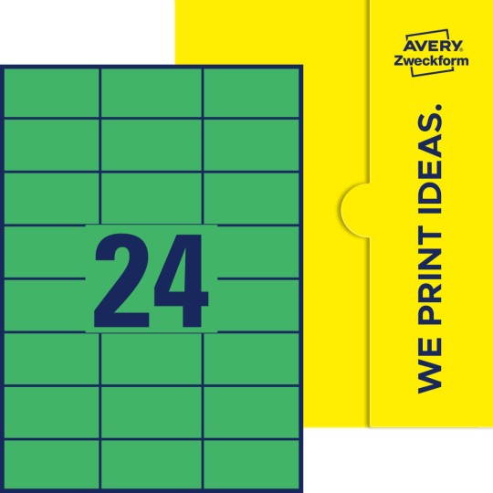 24 stk. etiketter pr. ark.