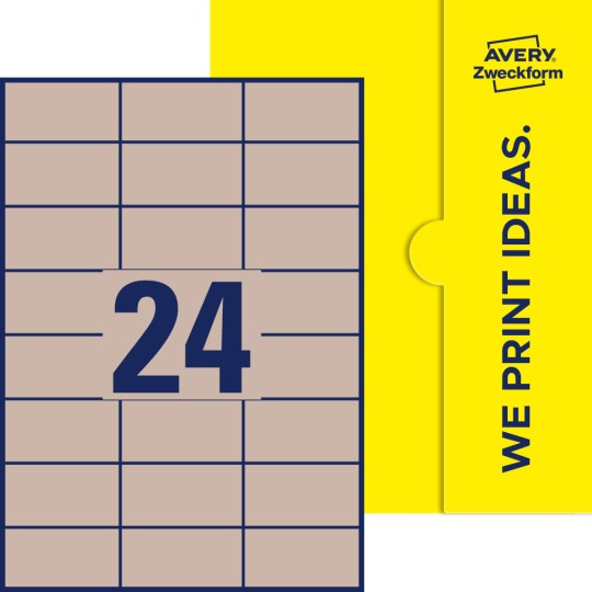24 stk. etiketter pr. ark.