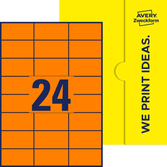 24 stk. etiketter pr. ark.