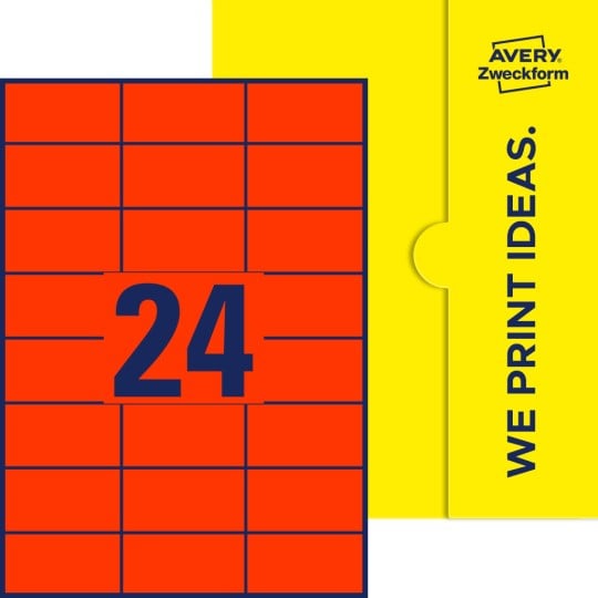 24 stk. etiketter pr. ark.