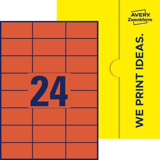 24 stk. etiketter pr. ark.