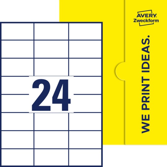 24 stk. etiketter pr. ark.