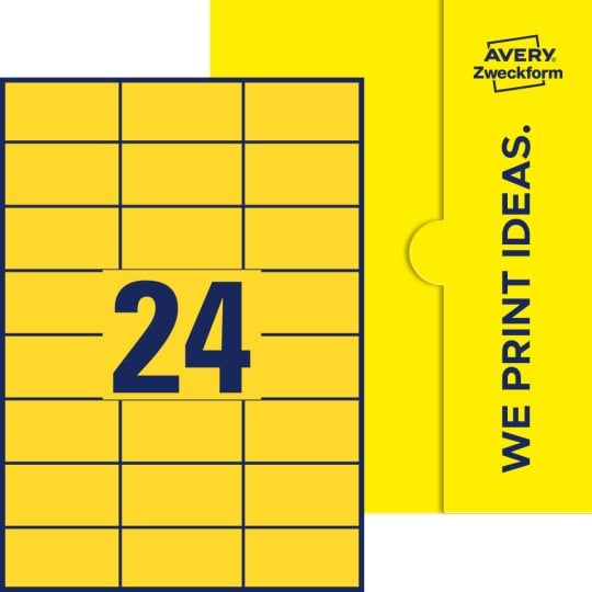 24 stk. etiketter pr. ark.